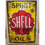 Spirit Shell Oils Enamel Sign.