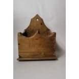 19th. C. stripped pine candle box.