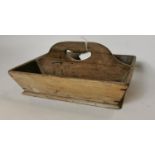 19th. C. pine knife box.