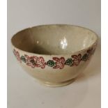 19th. C. single banded spongeware porridge bowl.