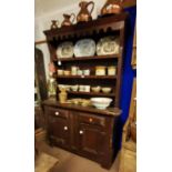 Early 19th. C. painted pine dresser.