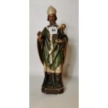 Composition statue of St Patrick. (32 cm H).