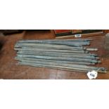 Collection of 19th. C. brass stair rods.
