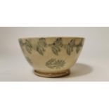 19th. C. grey spongeware porridge bowl.