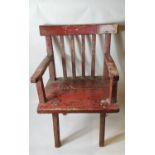 19th. C. Northern Ireland hedge chair with original paint.