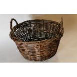 Late 19th. C. Wicker basket.