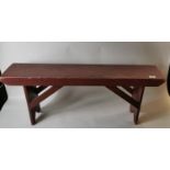 Six 19th. C Sunday School pine bench.