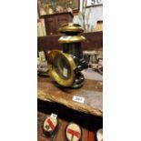 Early 20th. C. brass and metal car lamp.