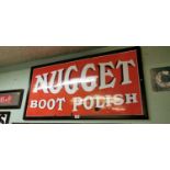 Nugget Boot Polish enamel advertising sign.