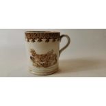 19th. C. spongeware cow mug.