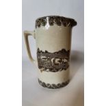 Rare 19th. C. brown and white transfer cow mug.