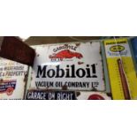Oroginal Mobiloil enamel advertising sign.