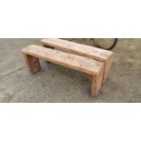 Pair of rustic benches.