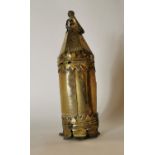 19th. C. brass candle lantern.