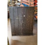 19th. C. pine wall cupboard with two doors in original paint.