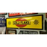 Will's Gold Flake Cigarettes enamel advertising sign .