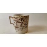 19th. C. Melvinware transfer cow mug - Belleek pottery.