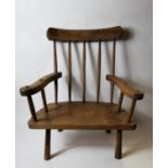 19th. C. Monaghan ash hedge chair.