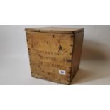 Early 20th. C. pine Irish Creamery butter wooden box.