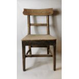 19th. C. ash and elm carpenter's chair.