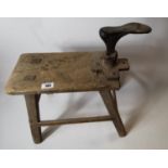 19th. C. shoemakers stool and last.