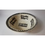 19th. C. brown and white transfer bowl.