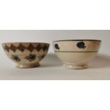 Two 19th. C. spongeware bowls.