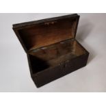 19th. C. dome topped storage box in original paint.