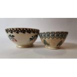 Two 19th. C. porridge spongeware bowls.