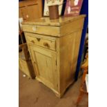 19th. C. stripped pine clerk's Desk with drawer .