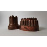Two 19th. C. copper jelly moulds.