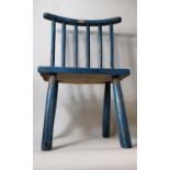 Painted pine and beech hedge chair.