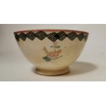 19th. C. spongeware porridge bowl wit single band.