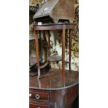 Edwardian inlaid mahogany lamp table.