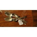 Three Irish silver tea spoons.