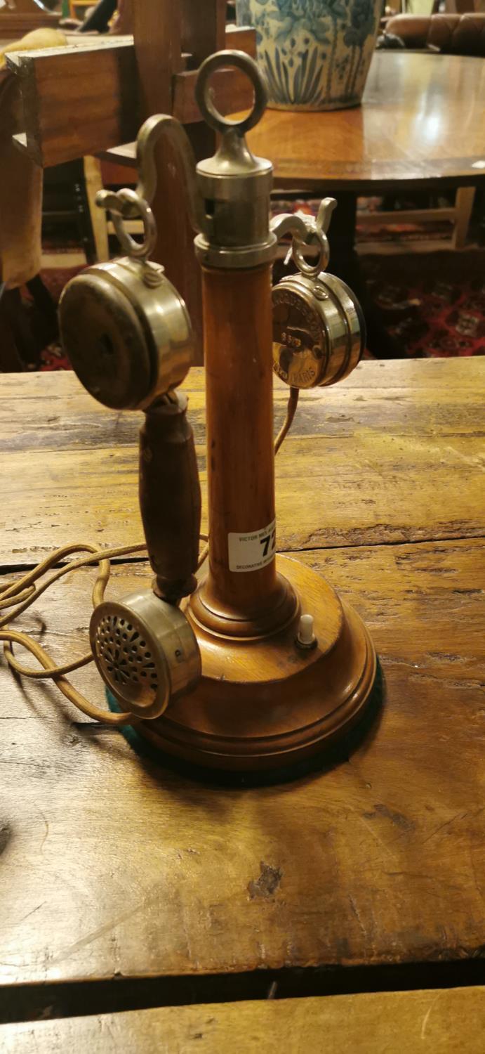 Early 20th C. stick telephone.