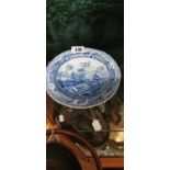 C19th. blue and white dish.