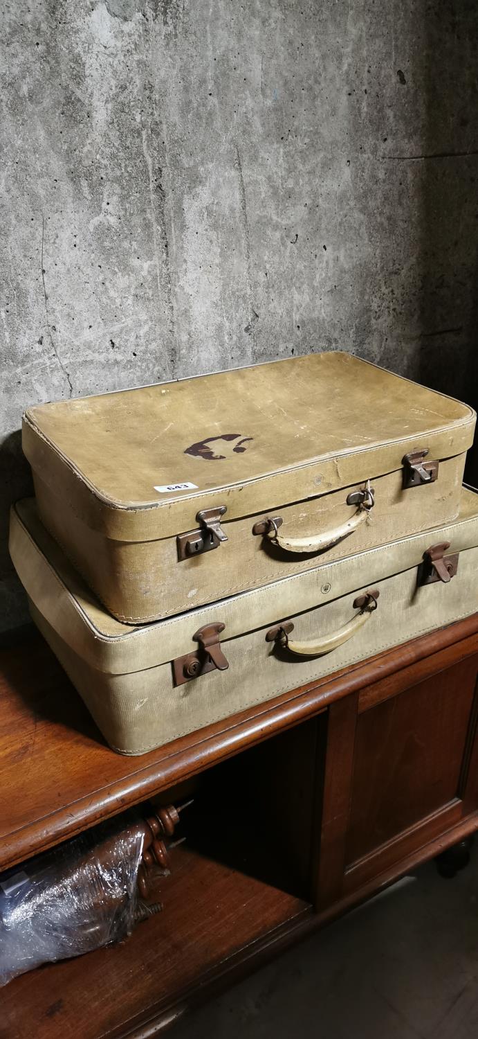 Two early 20th C. suit cases.