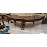 19th C. mahogany Hunt table.