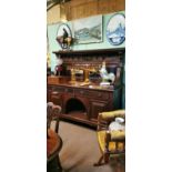 19th. C. mahogany mirror backed sideboard.