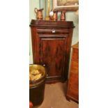 19th.C. mahogany corner cabinet.