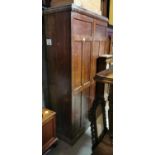 Early 20th C. pitched pine larder cupboard.