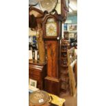 Irish Georgian mahogany long cased clock.