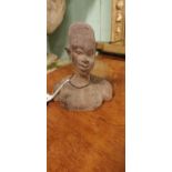 Carved wooden African figure.