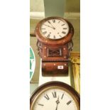 19th C. rosewood wall clock.