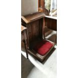 19th C. carved oak kneeler.