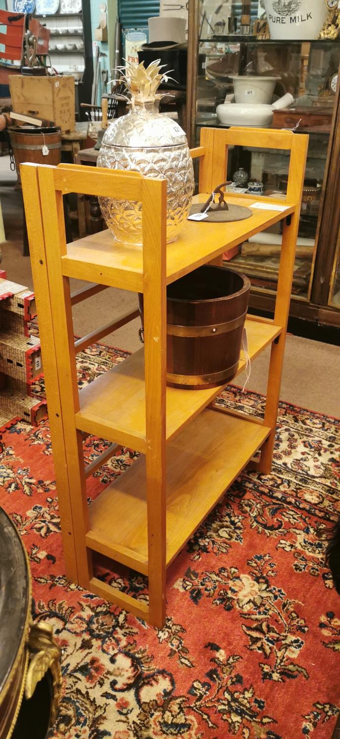 Mid-century pair of maple bookshelves. - Image 2 of 2