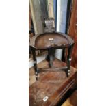 Early 20th C. carved oak chair.