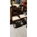 Pair of Edwardian side chairs.