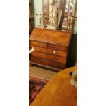 Georgian inlaid mahogany bureau.